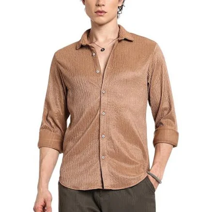 Campus Sutra Men's Creased Shirt