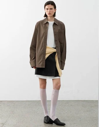 Atelier Nain ESSENTIAL SOLID COTTON OVERSIZE SHIRT