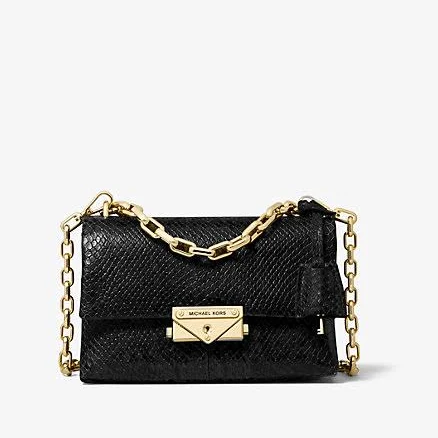 MICHAEL Michael Kors Women's Cece Extra-Small Python-Embossed Leather Crossbody Bag