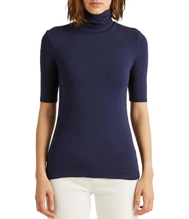 Ralph Lauren Women's Jersey Turtleneck Top