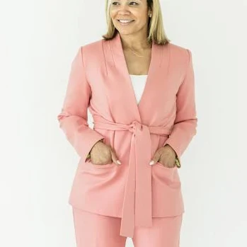 AKA PONTE Knit WRAP BLAZER