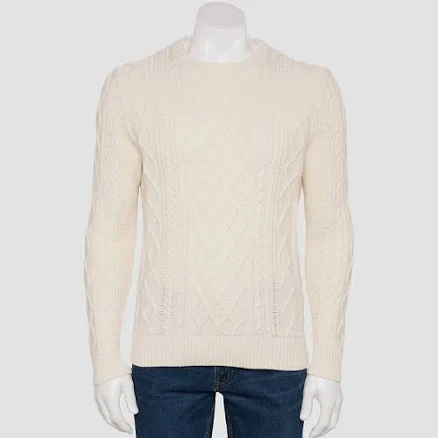 SONOMA Goods For Life Men's Cable Knit Crewneck Sweater