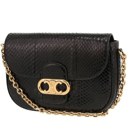 Celine Maillon Triomphe Snakeskin Shoulder Bag