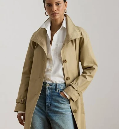 Ralph Lauren Women's Single Breasted Belted Trench Coat