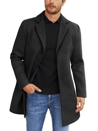Classic Single Breasted Plaid Coat