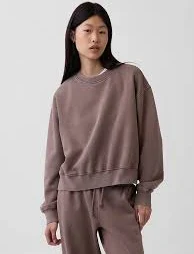 VintageSoft Oversized Split-Hem Sweatshirt