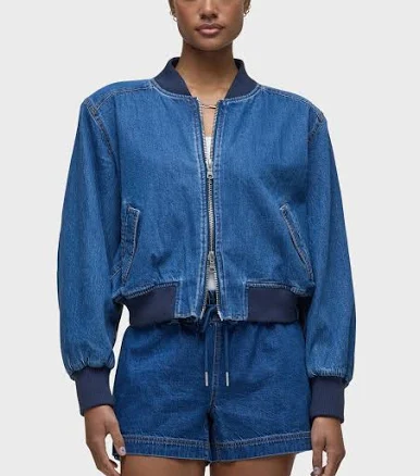 Hudson Women's Denim Bomber Jacket