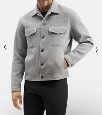 Wool-Cashmere Trucker Jacket
