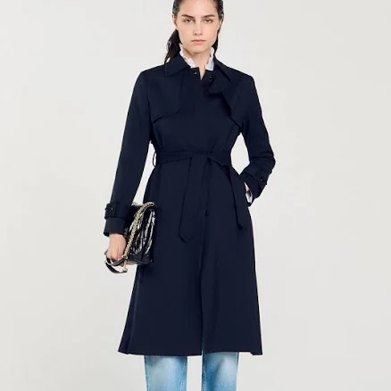 Sandro Women's Pleated Trench Coat
