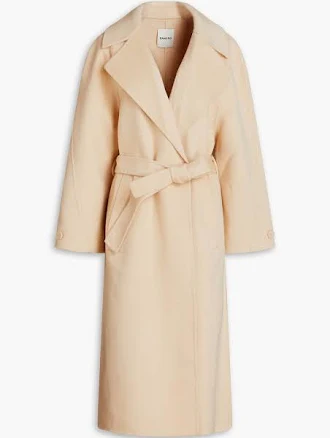 Sandro Belted wool-felt coat - Women - Beige Coats - FR 36