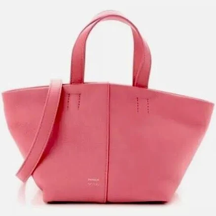 Mansur Gavriel Leather Mini Tulipano bag - Black OS