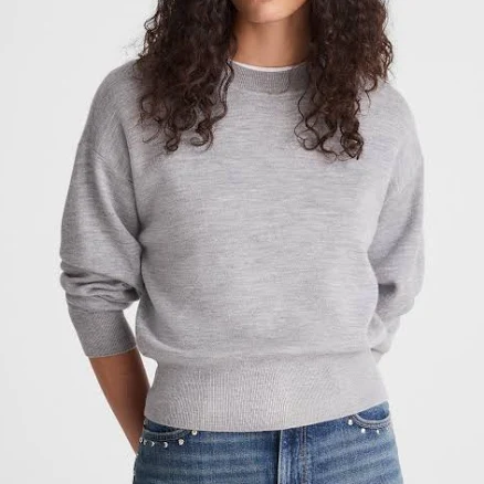 Madewell Women's Relaxed Crewneck Sweater in Merino-Silk Blend