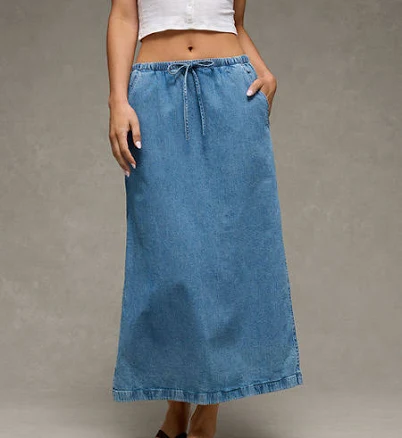 AE Dreamy Drape Pull-On Maxi Skirt