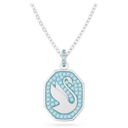 Swarovski Women's Signum Swan Blue Crystal Necklace