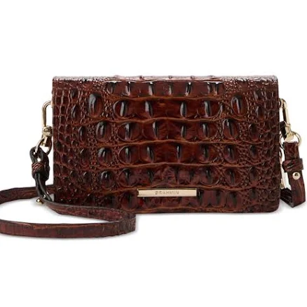 Brahmin Women's Minuette Croc Embossed Leather Crossbody Bag