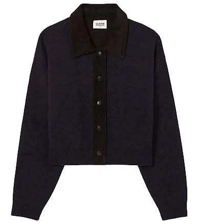 Claudie Pierlot Women's Collared Stretch Wool-blend Cardigan