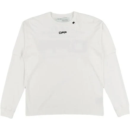 Off-White White Cotton Double Layer Long Sleeve T-Shirt M