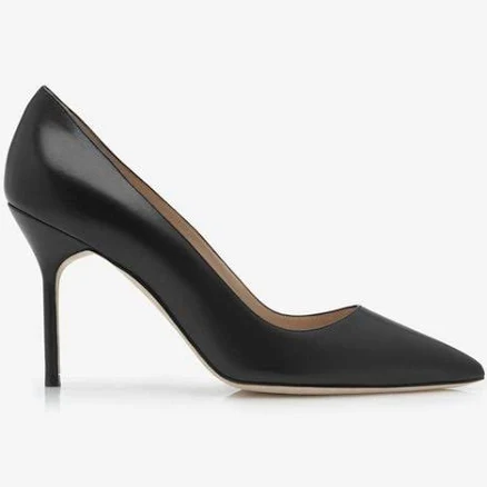 Manolo Blahnik Women's Bb 90 Calf Leather Pumps