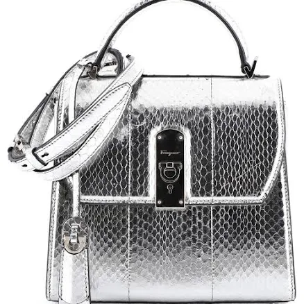 Salvatore Ferragamo Women Ferragamo Boxyz bag medium Silver