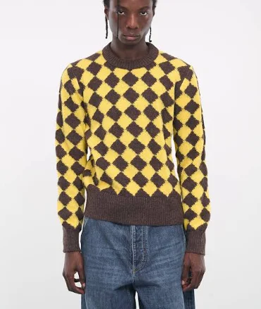 BOTTEGA VENETA | H.Lorenzo|Argyle Intarsia Jumper (772546V3NN0-2179-BUTTERSCOTCH), L / BUTTERSC