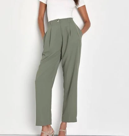 Lulus Women's Straight Leg Trouser Pants