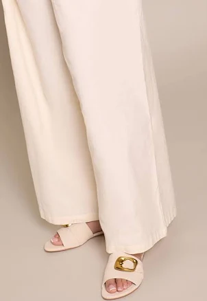 PrettyLittleThing Women's Linen Buckle Mule Sandals