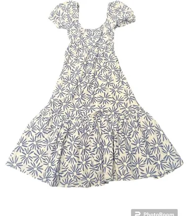 Polo Ralph Lauren White/blue Women's Kai Floral Linen Midi Dress, 2,