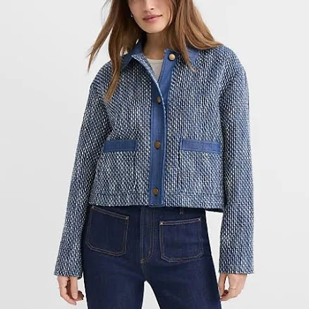 Loft Women's Denim Tweed Jacket