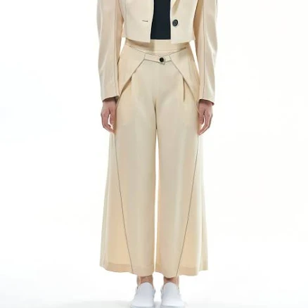 BRANCUSI CROPPED PANTS 6 / Pale Yellow