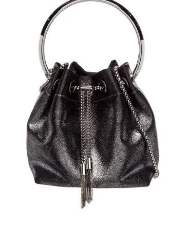 Jimmy Choo Mini Bon Bon Leather Bucket Bag