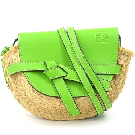 Loewe Women's Mini Gate Raffia Shoulder Bag