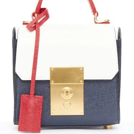 Thom Browne Mini Mrs. Thom Pebbled Calfskin Crossbody Bag