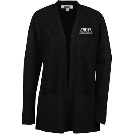 Your Company Logo Open Front Cardigan with Pockets