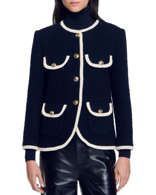 Jill Tweed Contrast Trim Jacket