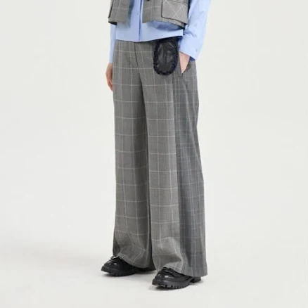 LUCKY CHOUETTE Check Mix Back Banding Wide Pants (multi color) LFPNM26300XXX by W Concept