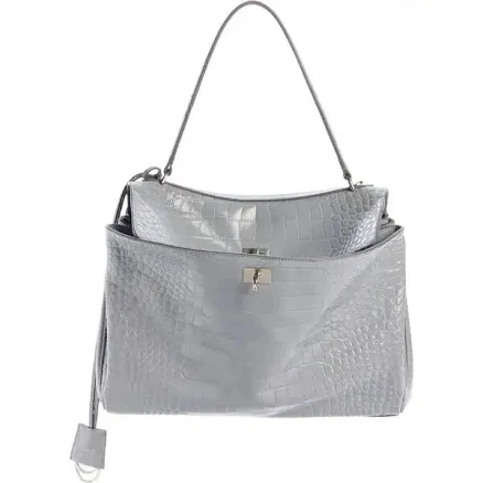 Rodeo Medium Handbag In Grey Balenciaga Rodeo Medium Leather Top-handle Bag