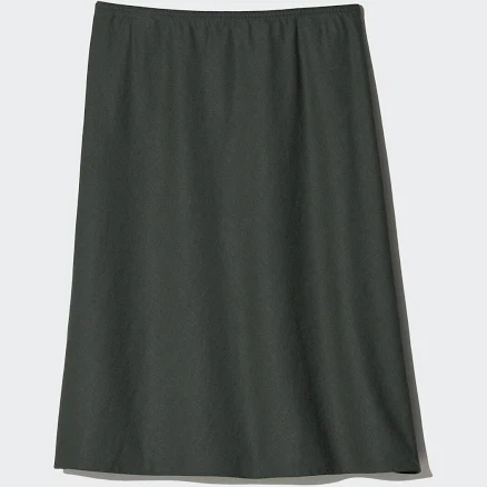 UNIQLO Women's Linen Blend Midi Skirt