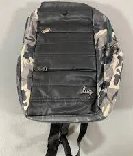 Lug Joy Hopper Unisex Color-Blocked Backpack - Camo Midnight/Black, Adjustable S