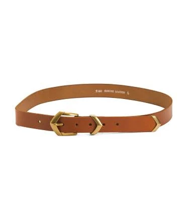 Women's Boho Triangular Buckle Leather Belt
