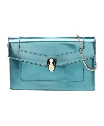 Bvlgari Serpenti Forever Metallic Leather Shoulder Bag