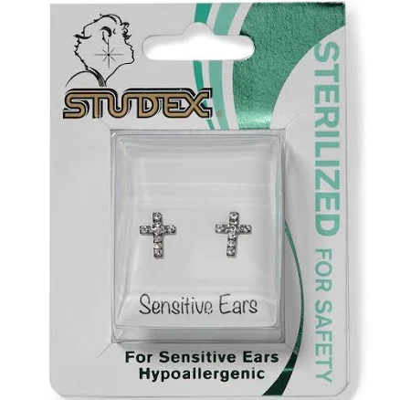 Sally Beauty Studex Crystal Cross Earrings