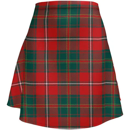 Modern Clan Badge Tartan Flared Skirt