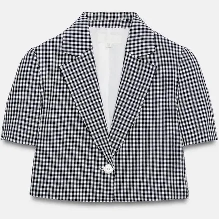 Zara Gingham Blazer