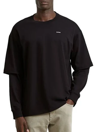 G-Star Men's Double Sleeve Loose T-Shirt