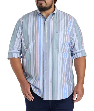 Brooks Brothers Men's Big & Tall Multi-Striped Friday Sport Shirt