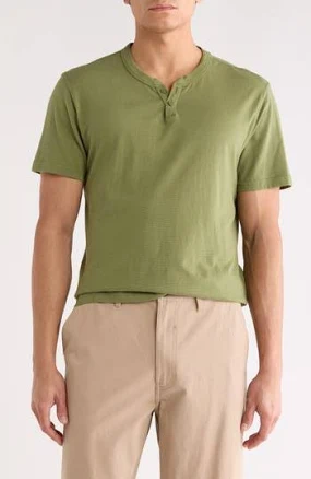 Lucky Brand Men's Split Neck Henley T-Shirt