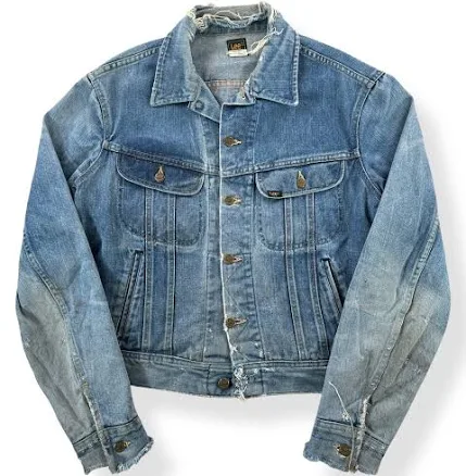 80s Lee 101-J Distressed Jacket SZ 44 Long
