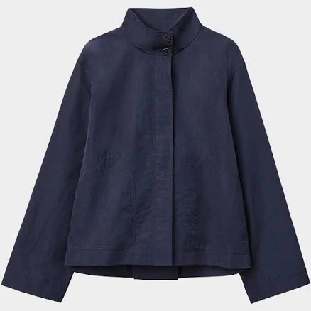 Lafayette 148 New York Women's Calvary Twill Funnel-Neck Jacket
