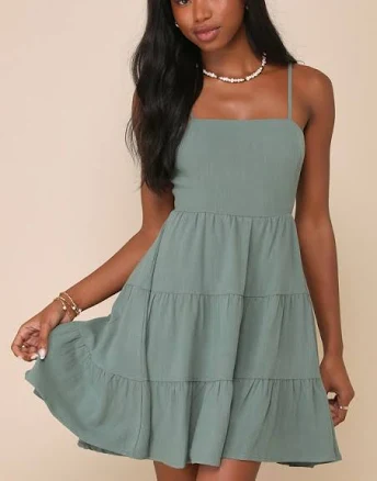 Lulus Cutout Tiered Mini Dress