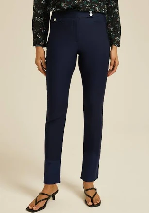 maurices Women's High-Rise Slim Straight Bengaline Pants